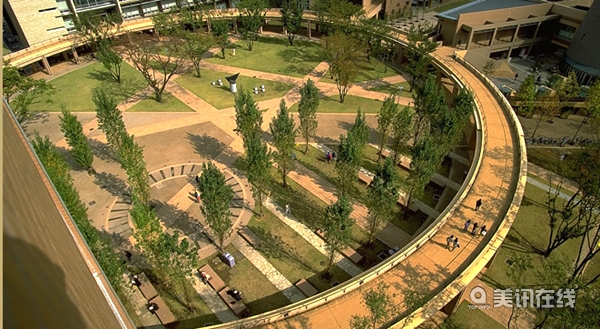 东京外国语大学几何形景观-公共空间|规划设计