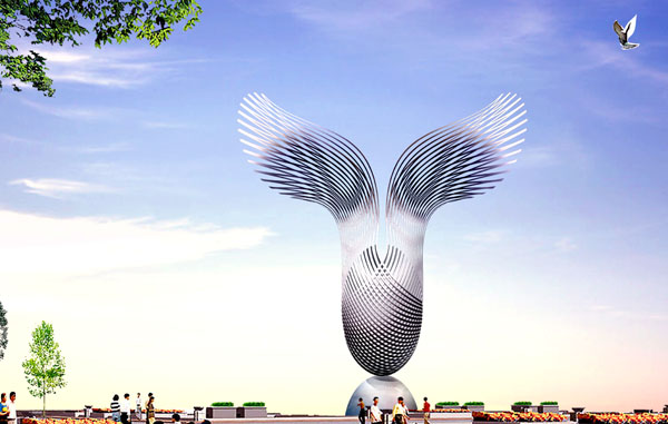 重庆市空港工业园区主题雕塑设计方案