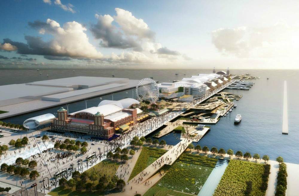 美国芝加哥海军码头重建方案设计_滨水湿地|规划设计_中国风景园林网