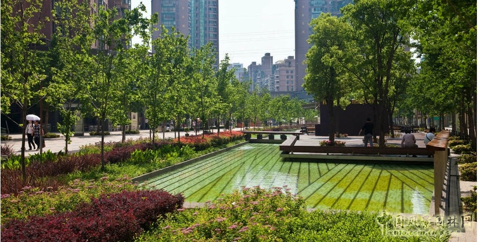 SWA作品:上海古北黄金城道步行街景观设计
