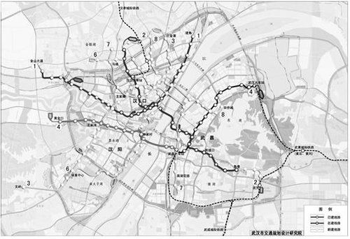 2013年武汉城市规划:9条地铁同织网 四环线