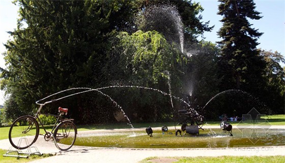 自行车喷泉