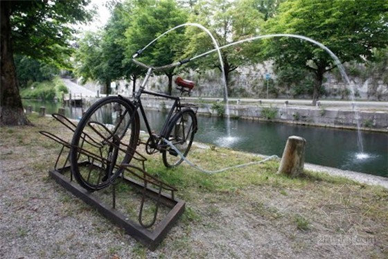 自行车喷泉