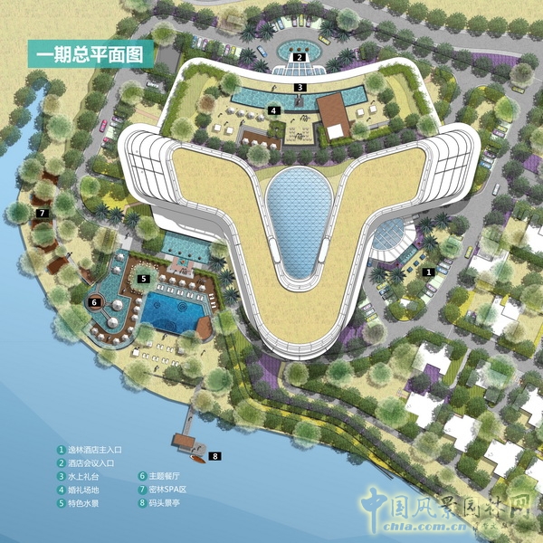 希尔顿 逸林酒店 景观设计 何小强 中国风景园林网