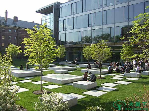 哈佛大学休憩绿地景观设计_公共空间|规划设计