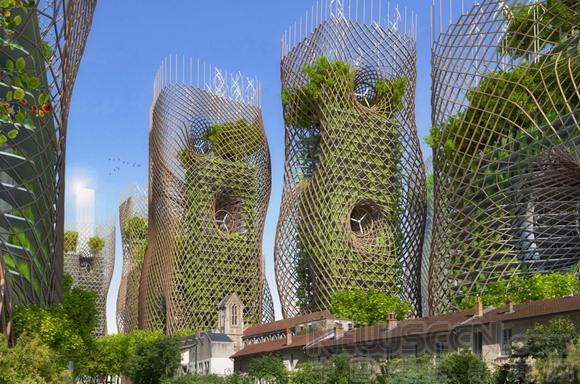 “竹网结构大楼”项目意图重新改造位于巴黎马塞纳区的13栋高层建筑