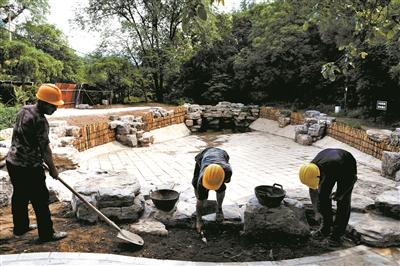 香山公园对静翠湖进行改造以提高雨水收集量