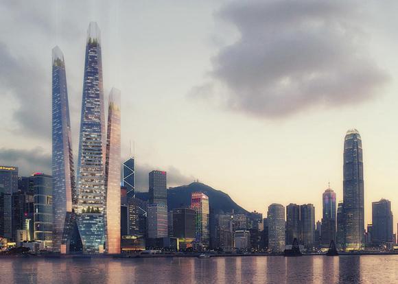 香港“生态建筑”摩天大楼建筑设计方案公布