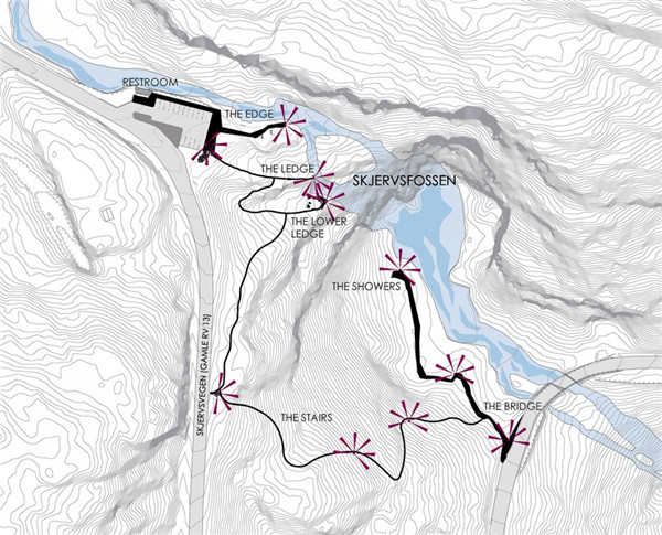 设计与自然的融合-Skjervsfossen瀑布游览系统设计
