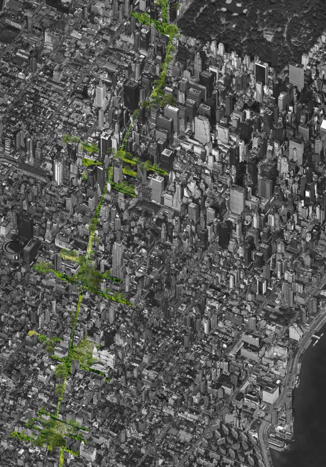 纽约大规模线状绿地规划 交汇百老汇和主干道 