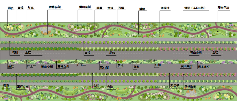 2016园冶杯专业奖参赛项目: 怀远县S307道路园林景观工程设计