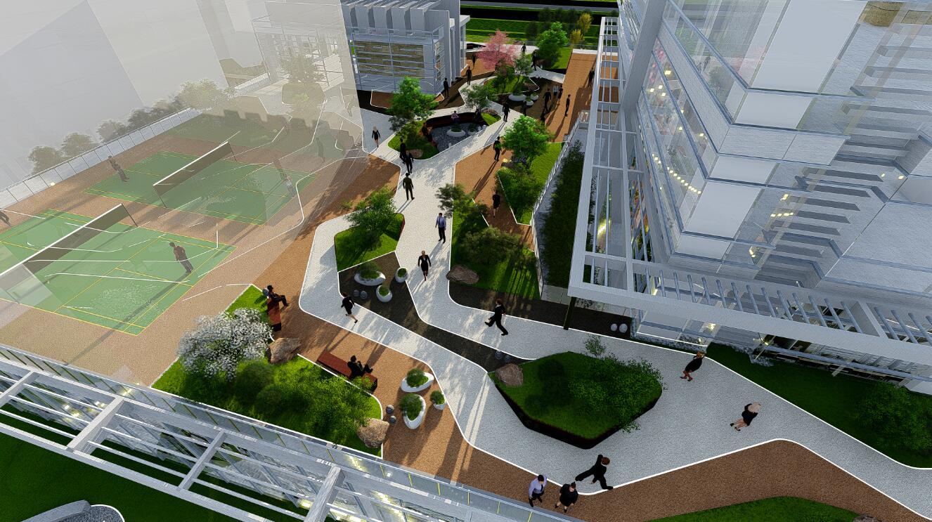 森臣国际:武汉建工科技中心项目园林景观设计