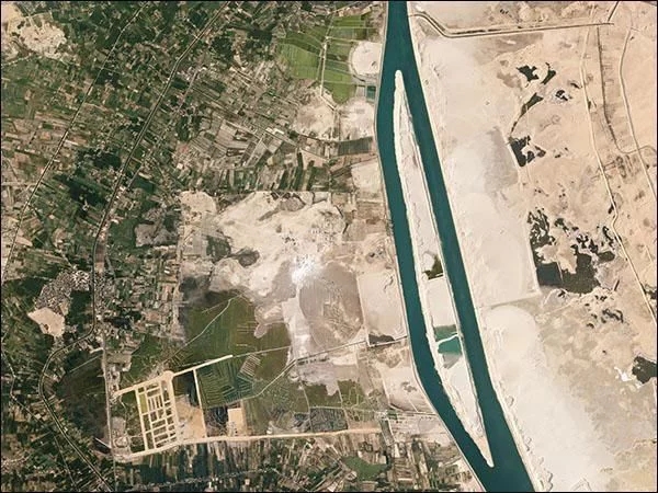 卫星拍摄的世界运河卫星影像