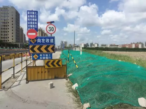 上海首条BRT沿线绿色景观工程预计年底竣工