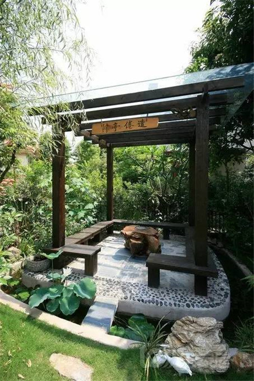 中式豪宅的庭院石材设计