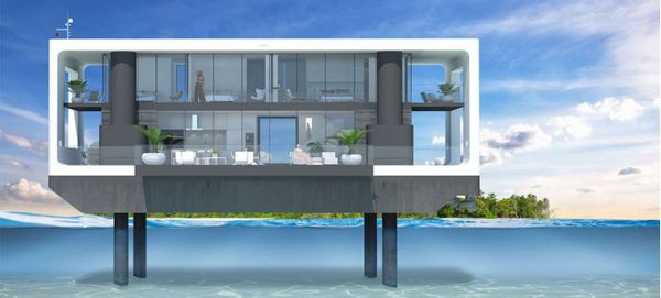 荷兰建筑师设计漂浮房屋