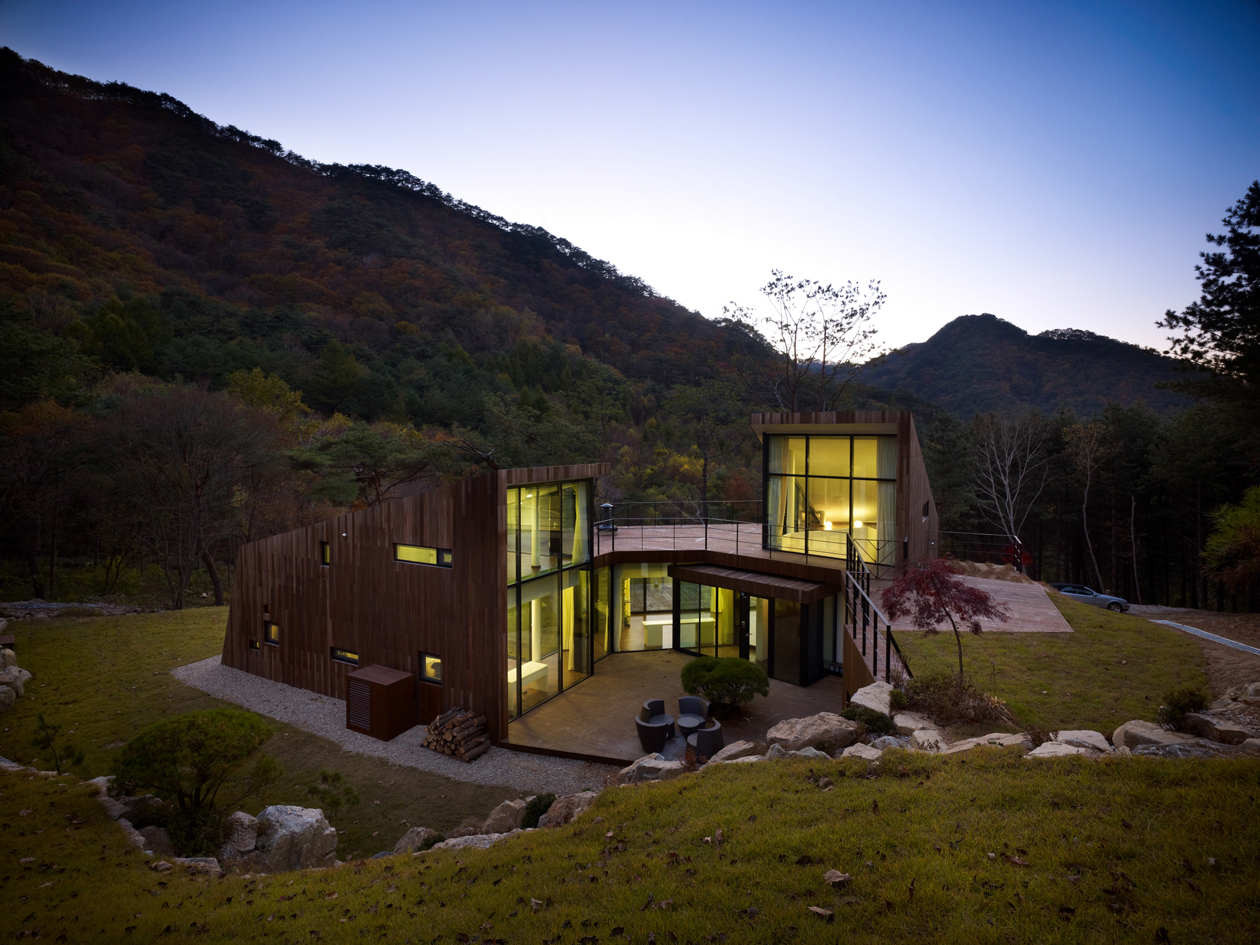 森林中的世外桃源--韩国阳谷山脉特色住宅设计