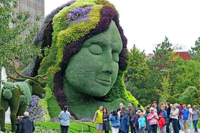 加拿大渥太华植物雕塑作品展，中国作品欢迎