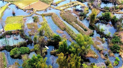 航拍生态绿洲——都安澄江国家湿地公园