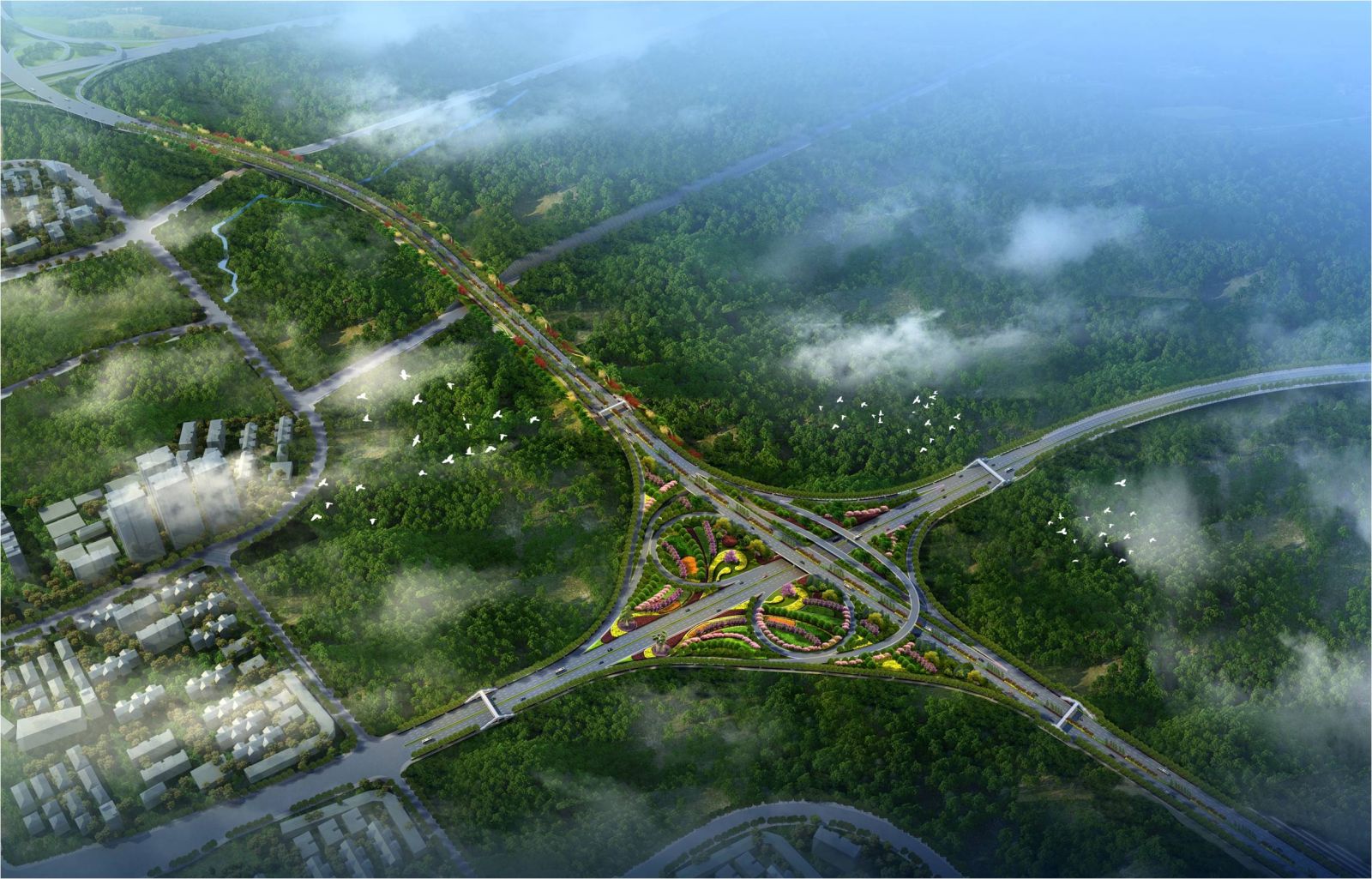 园冶杯专业奖：机南联络道东延伸段工程绿化项目设计