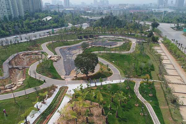 云南首个开放式海绵城市湿地公园建成