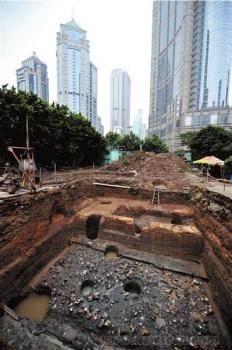 快讯：广州闹市区发现东汉建筑遗迹(图)