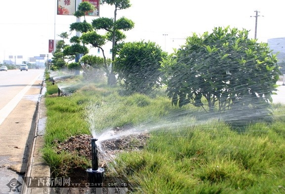 广西:南宁东盟启用新型绿化喷灌系统给力_国内