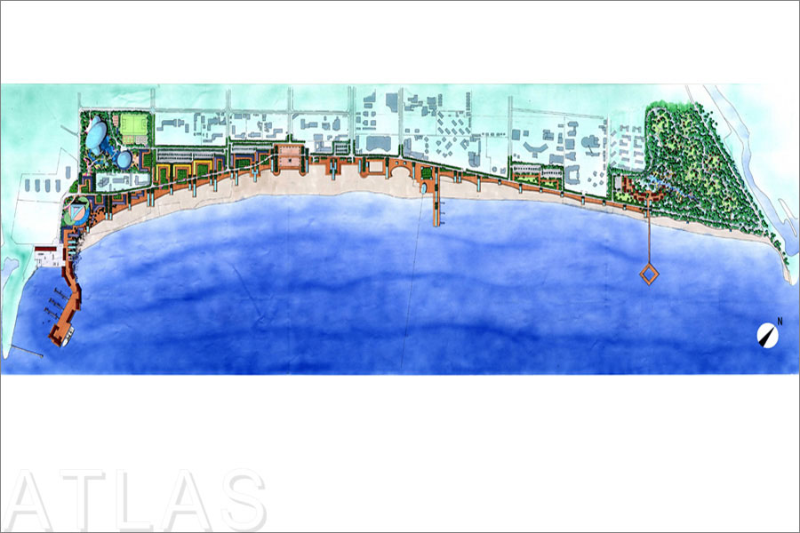 南戴河海滨浴场景观设计_公共空间|规划设计_