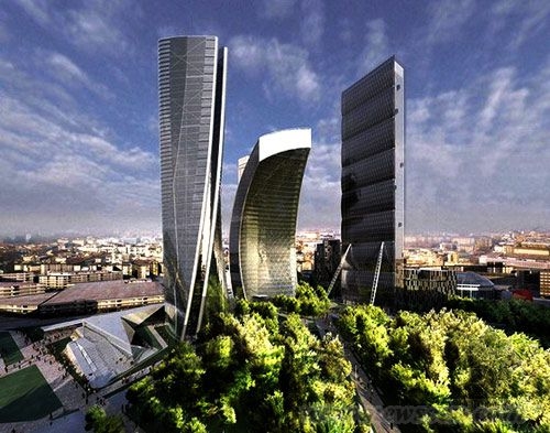 扎哈·哈迪德为意大利米兰设计城市生活塔